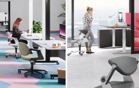 Balance Chair - Bürodrehstuhl für Agiles Arbeiten - umwandelbar zur Stehhilfe