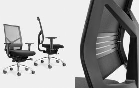 Figo Air - Bürodrehstuhl mit Netzrücken und höhenverstellbarer Rückenlehne