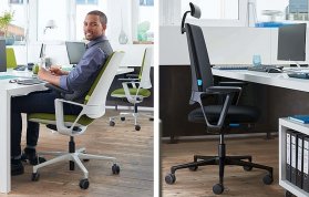 Connex2 - Bürodrehstuhl mit Armlehnen - auch mit hoher Rückenlehne und Kopfstütze
