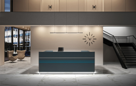 Workspace - Empfangstheke aus Stahl