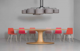 Turntable Oval - Konferenztisch aus Massivholz