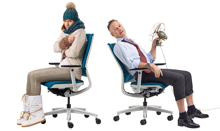 <p>Der Bürostuhl, der heizen und kühlen kann</p>